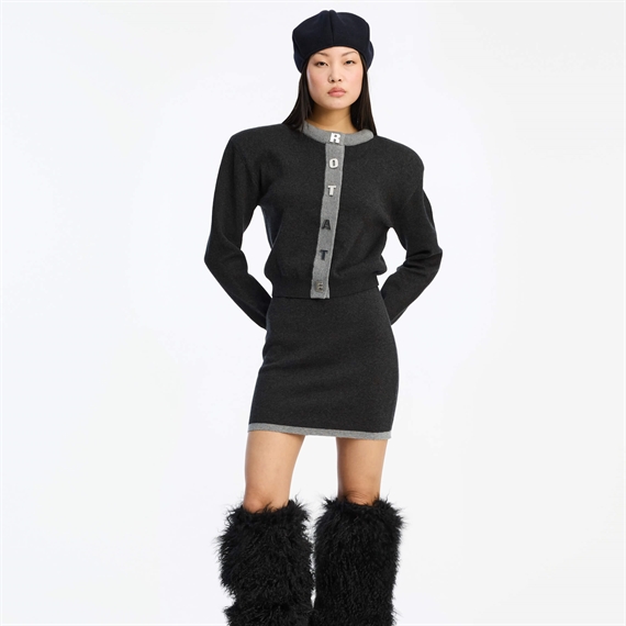 Rotate Firm Knit Nederdel, Phantom Combi